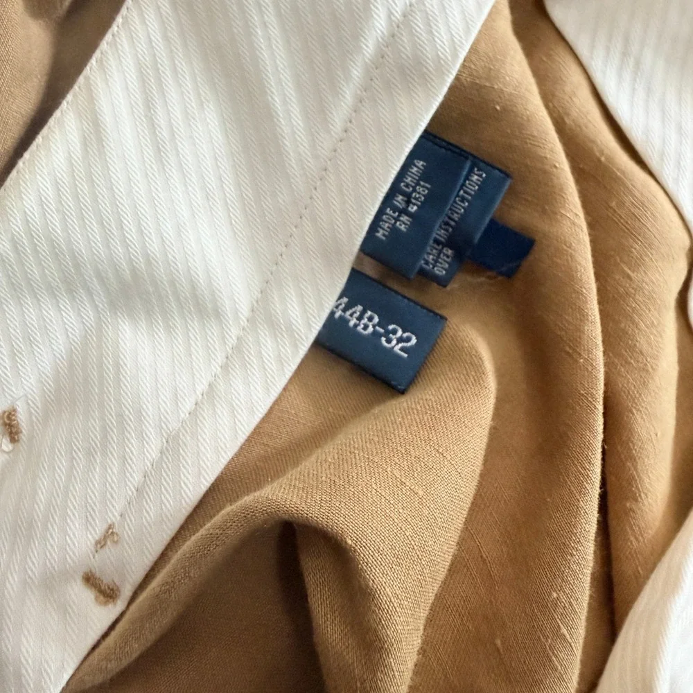 Polo Ralph‎ Lauren Linen Silk Dress Pants Mens 44Bx32 Brown Classic Fit NEW